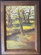 Original Forest Oil Painting on Board Unsigned