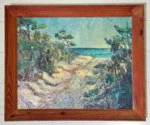 Original Seascape Oil Painting on Board Signed V. Lewis