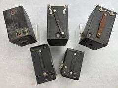 (5) Vintage Box Cameras Film Kodak Brownie