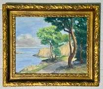 Original Seaside Oil Painting on Board Unsigned