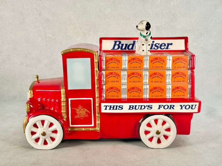 Vintage Budweiser Delivery Truck Cookie Jar
