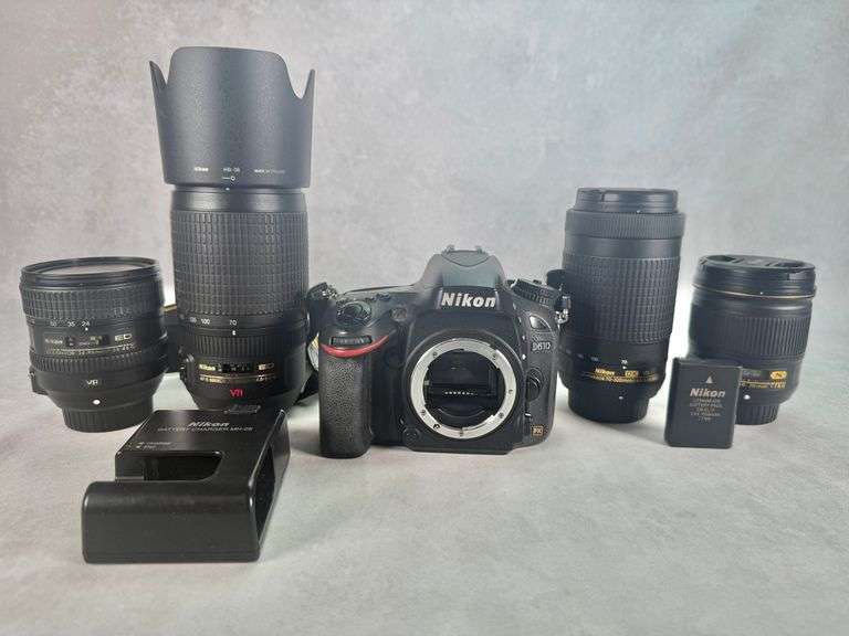 Nikon D610 DSLR Camera w/ 4 Nikon Lenses, Case & Accessories