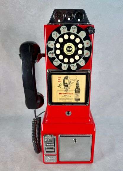 Replica PP-8 Payphone with Budweiser Advertisement