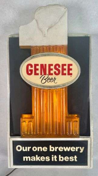 Vintage Genesee Beer Bubbler #1 Lighted Sign "Our one brewery makes it best"