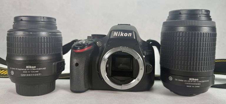 Nikon D5100 DSLR Camera w/ Lenses & Case