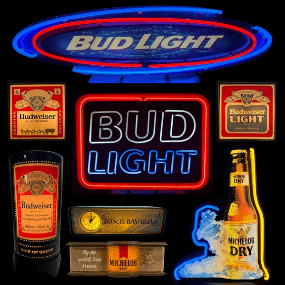 ONLINE ONLY VINTAGE ANHEUSER BUSCH BUDWEISER BEER COLLECTIBLES & ADVERTISING