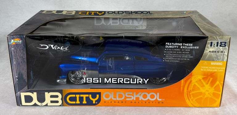 Jada Toys Dub City Old Skool 1951 Mercury, D'Vinci Wheels, 1:18 Diecast