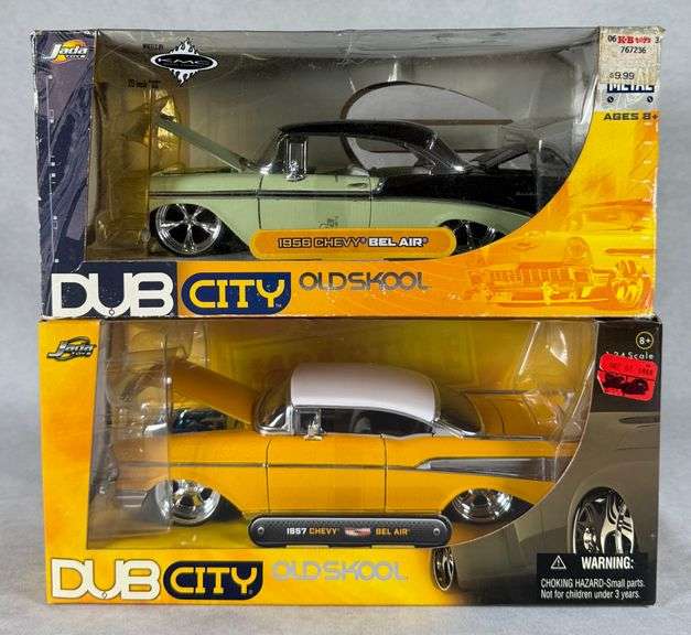 Jada Dub City Oldskool 1956 Chevy Bel Air, 1957 Chevy Bel Air, 1:24 Scale Diecast