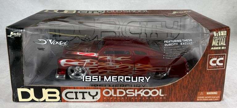 Jada Toys DUB City Old Skool 1951 Mercury, D'Vinci Havoc Wheels, 1:18 Diecast