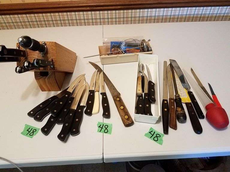 Large Assortyment of Knives and Thermometers