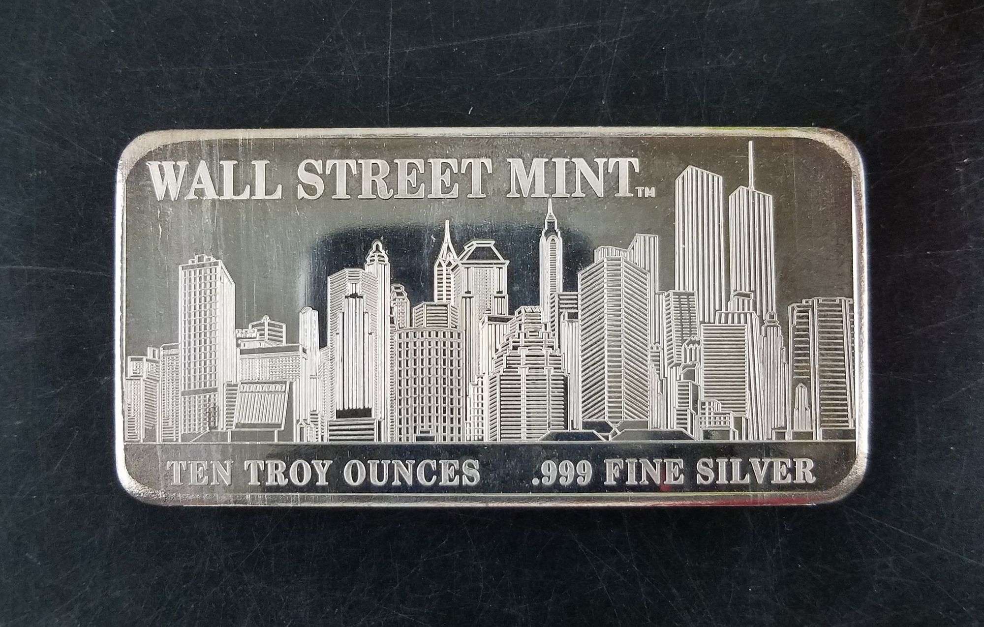 Wall Street Mint Silver Bar 10 OZ - Adam Marshall Land & Auction, LLC