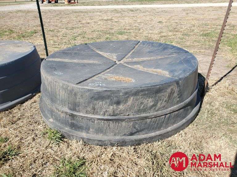 Poly Livestock Water Tank 7.5ft w/ Drain Plug Adam Marshall Land & Auction, LLC