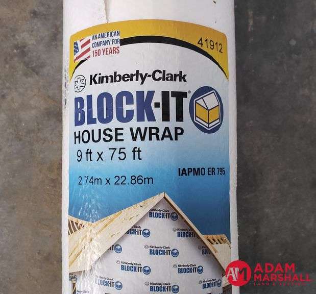 KimberlyClark BlockIt House wrap NEW Adam Marshall Land & Auction, LLC