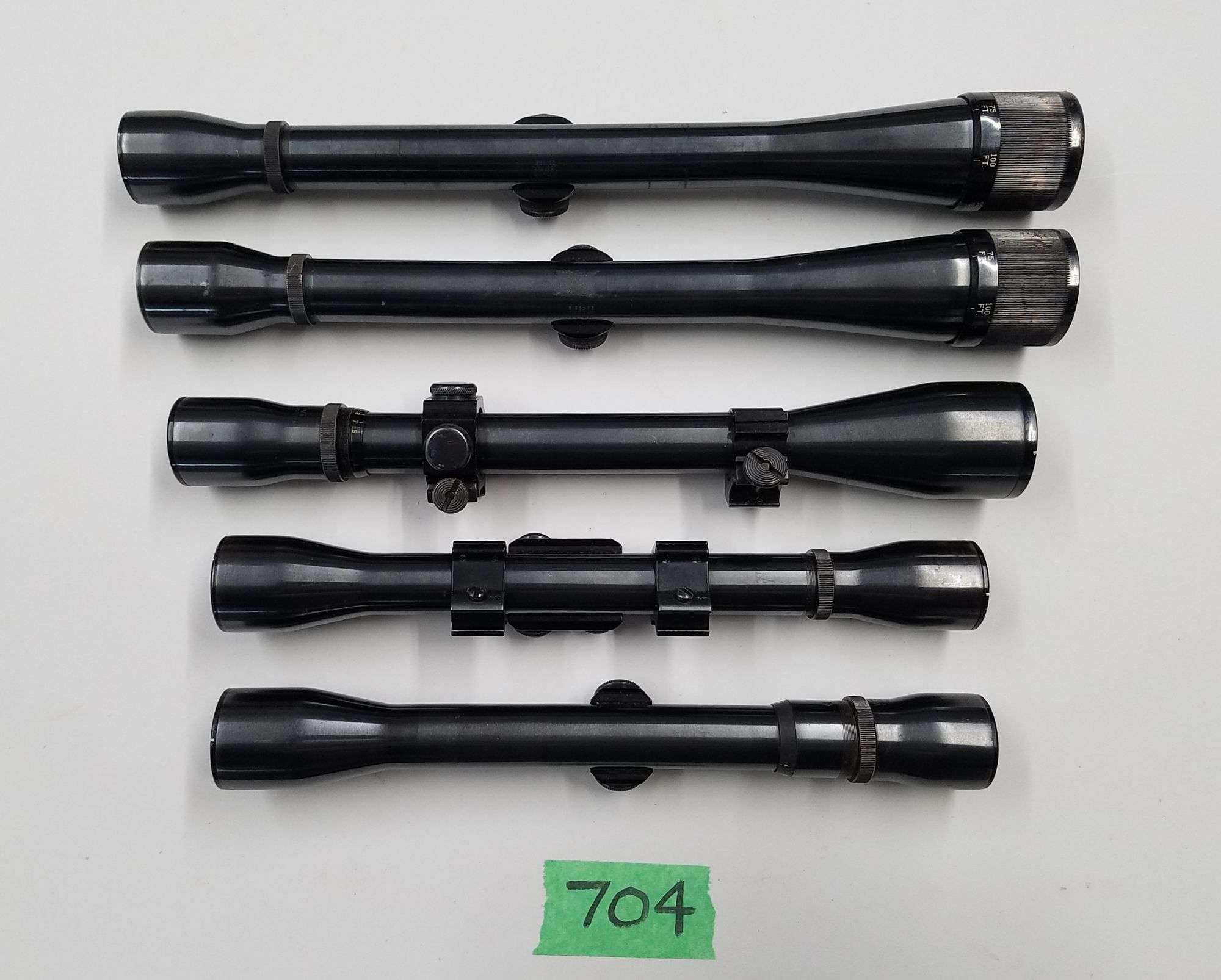 Assorted Weaver Scopes - (1) V7, (1) KV 60, (1) V8, (1) K8