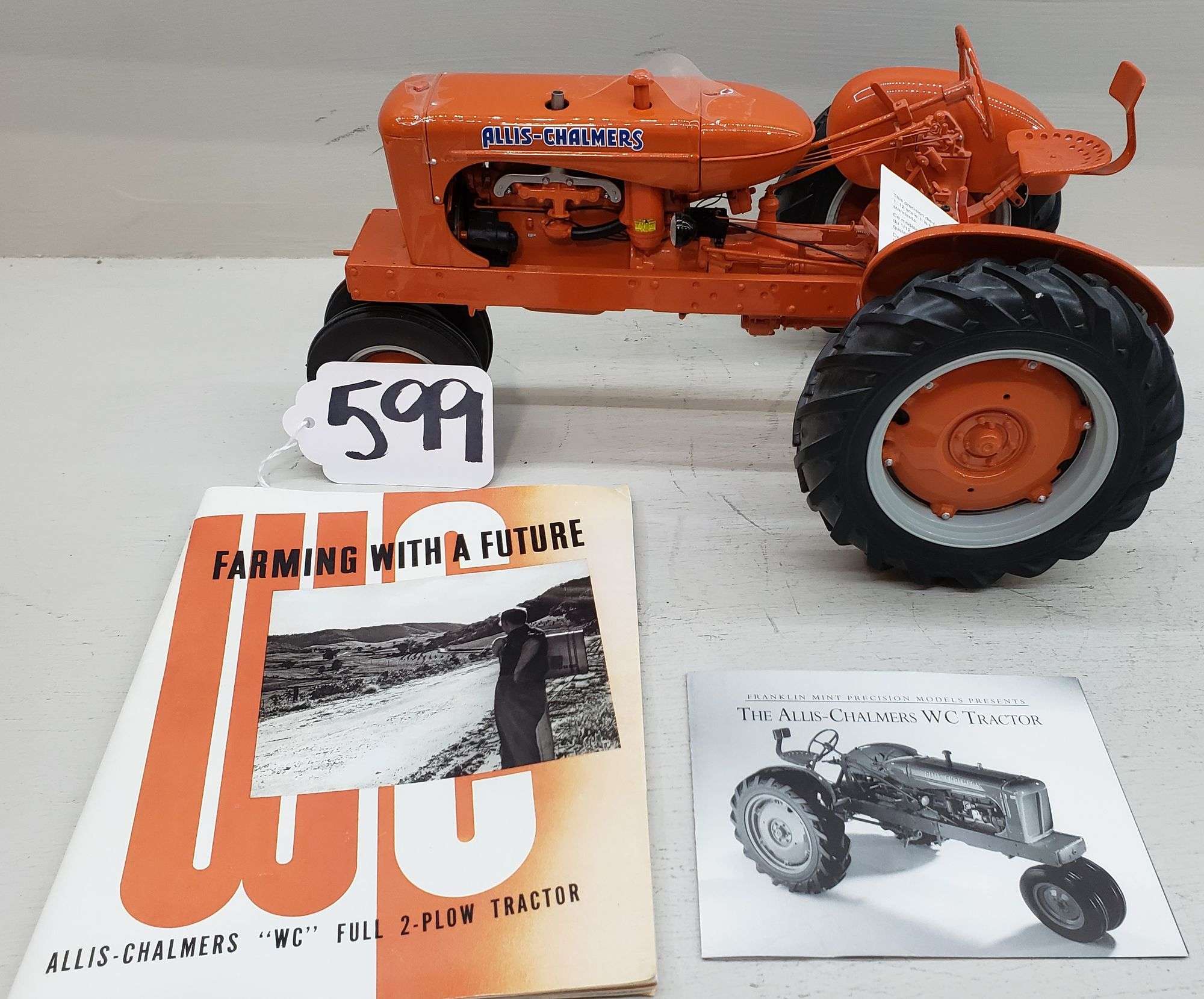 Franklin Mint Allis-Chalmers 1/12 WC Tractor Model includes owners