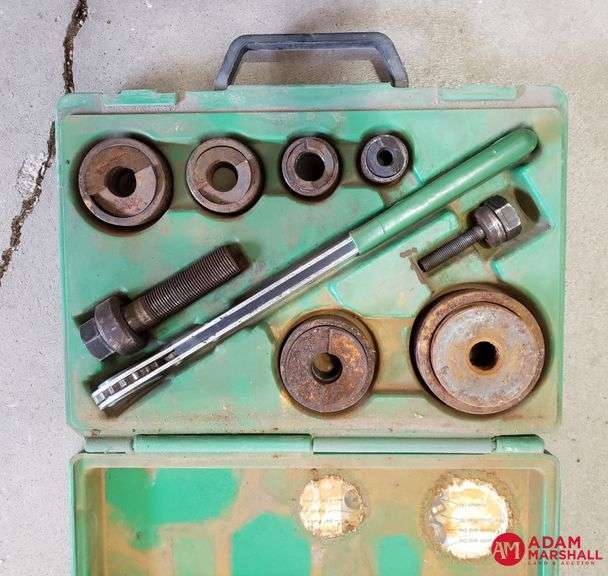 Greenlee Knockout Punch Set with Ratcheting Box End Wrench Adam