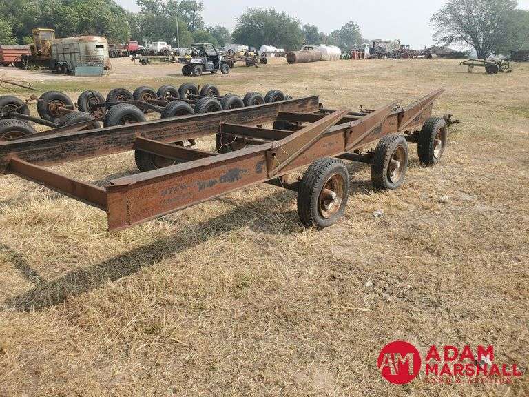 Triple Axle Trailer House Frame Section Adam Marshall Land & Auction, LLC