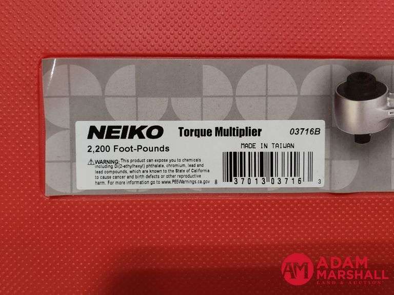 Multiplicateur De Couple Neiko 03716B - Sortie 2983 Nm, Entrée 3/4", Pour Boulons Gelés/Rouillés