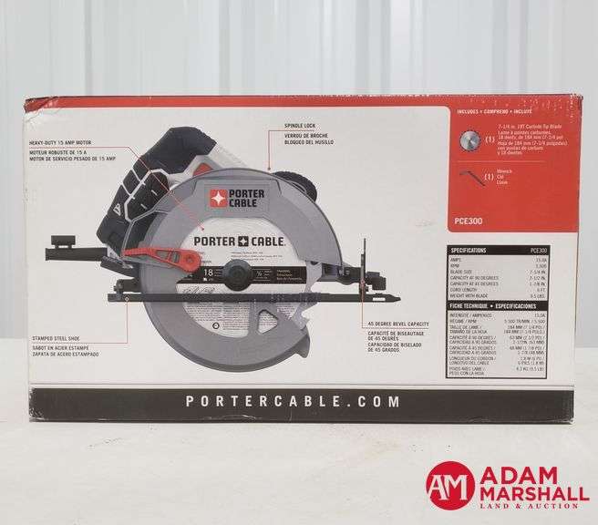 PORTER-CABLE 7-1/4-Inch Circular Saw - 15-Amp Power With Heavy Duty Steel Shoe