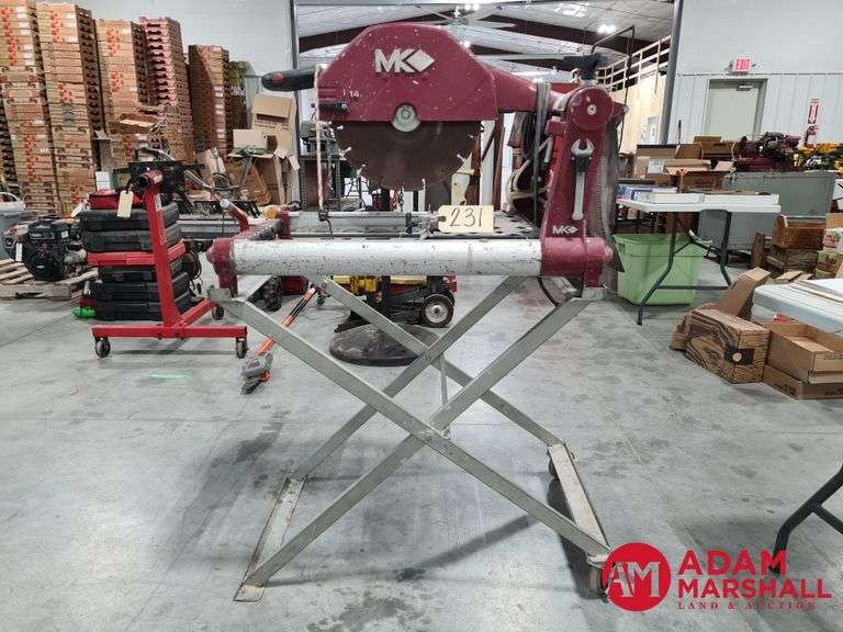 MK Diamond Tile Saw On Stand Adam Marshall Land & Auction, LLC