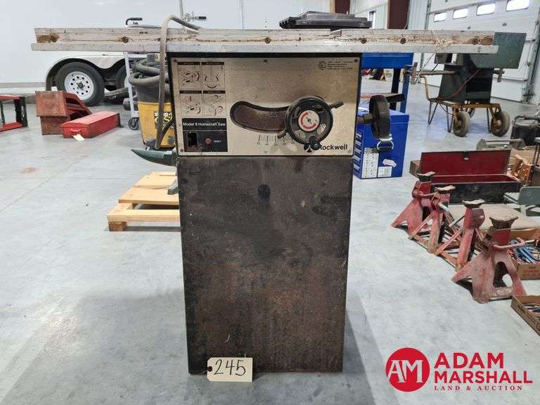 Rockwell Model 9 Homecraft Saw Adam Marshall Land & Auction, LLC
