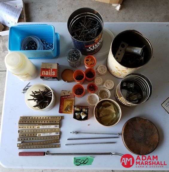 Fasteners, Nails, Shelf Supports & More Adam Marshall Land & Auction, LLC