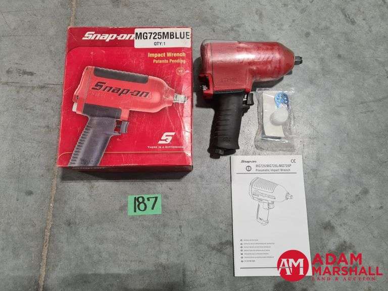 SnapOn MG725M Pneumatic Impact Wrench with Owners Manual Adam
