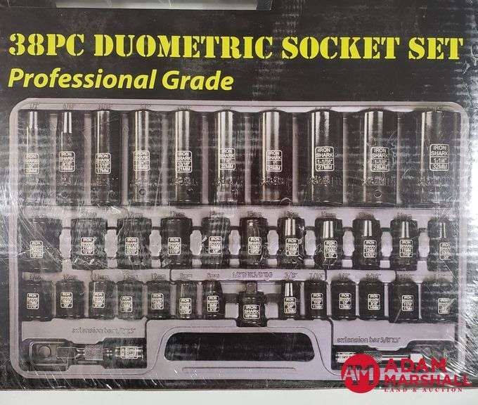 DURATECH 38-Piece Impact Socket Set 1/2 & 3/8 Drive Deep Metric SAE 6 Point
