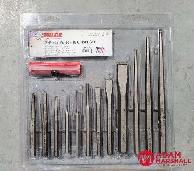 Wilde Punch & Chisel Set (12 Pc) Adam Marshall Land & Auction, LLC