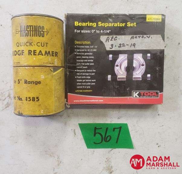Ridge reamer & Bearing separator set - Adam Marshall Land & Auction, LLC