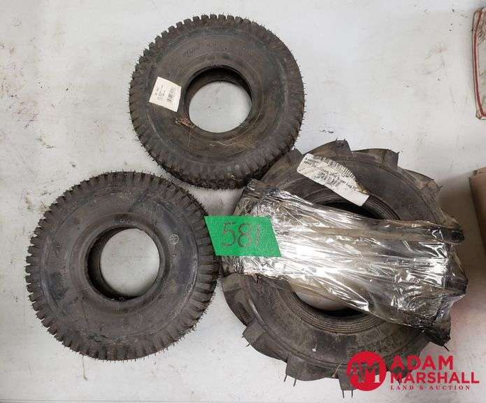 (2) 4.10/3.50-4 tires & (1) 13x5.00-6NHS tire - Adam Marshall Land ...