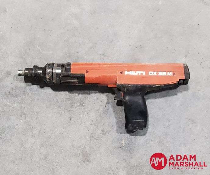 Hilti DX 36 M PowderActuated Fastening Tool W/Accessories & Case Adam Marshall Land & Auction