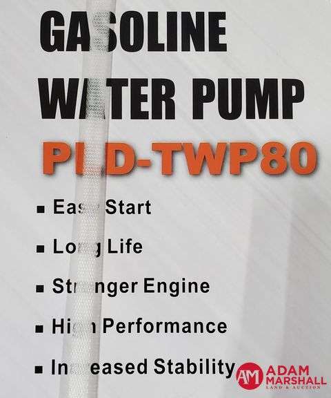 Unused Paladin Industrial Model PLD-TWP80 Gasoline 3" Semi-Trash Water Pump