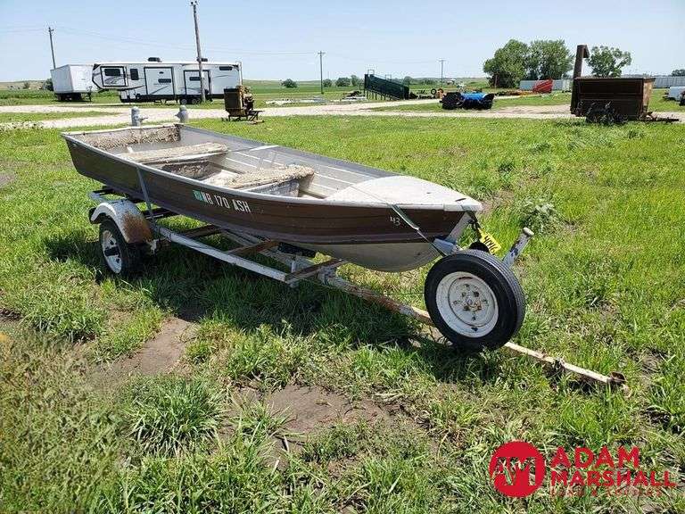1974 Sea King Aluminum Boat w/ Trailer - 12 Ft - Adam Marshall Land ...