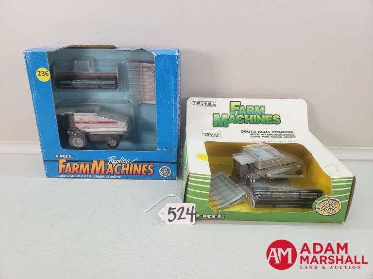 Trattori Ertl Farm Machines Set 4 Pezzi, AGCO Allis 6690 Con Doppie Ruote, Scala 1:64