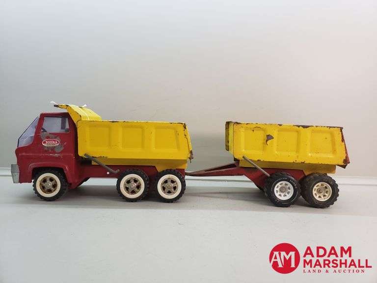 Vintage Tonka Turbine Dump Truck with Pup Trailer
