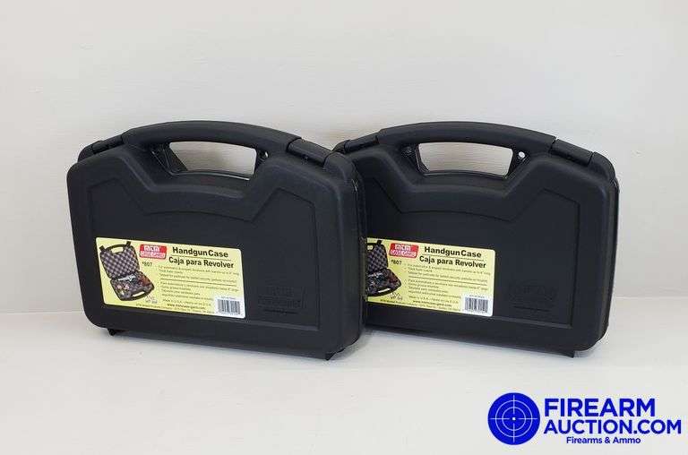 (2) MTM Handgun Hard Cases - New, Up to 6" Barrel