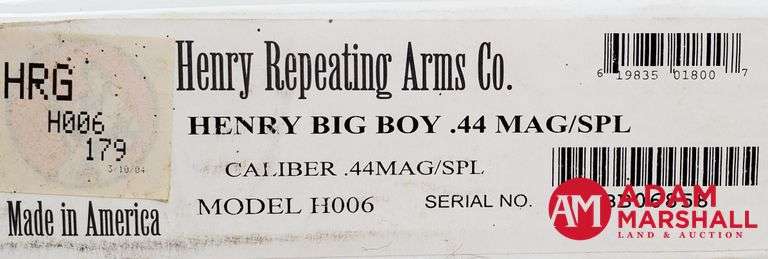Henry Big Boy Model H006 Lever Action Rifle - 44 Rem Mag/44 Spl - SN:  BB06858