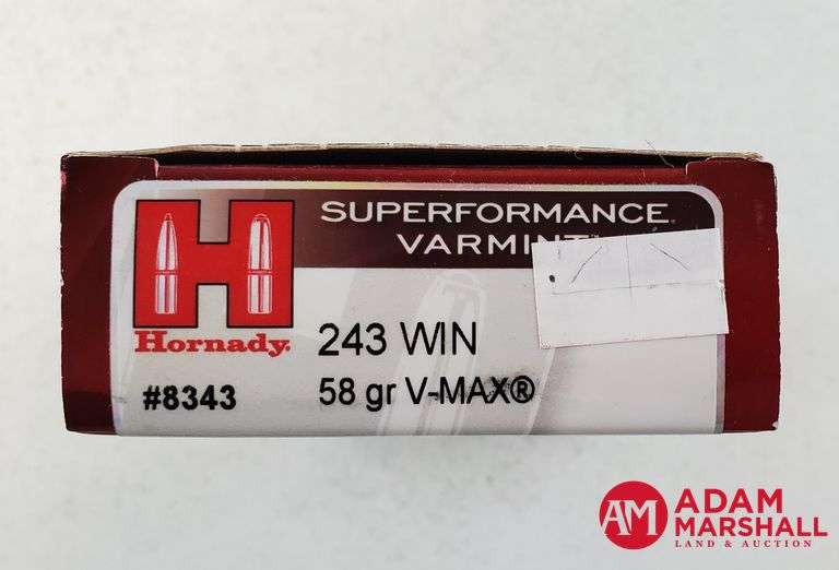 Hornady Superformance Varmint 243 Win - 58 Gr V-Max (1 X 20)
