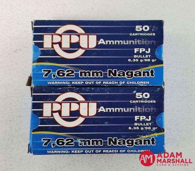 PPU 7.62 MM Nagant - 98 Gr FPJ (2 X 50)