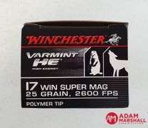 Winchester Elite Varmint HE 17 Win Super Mag - 25 Gr Polymer Tip (5 X 50)