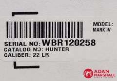 Ruger Mark IV Hunter Pistol - 22 LR - SN:  WBR120258