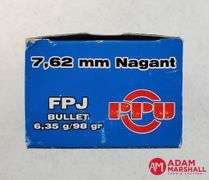 PPU 7.62 MM Nagant - 98 Gr FPJ (2 X 50)
