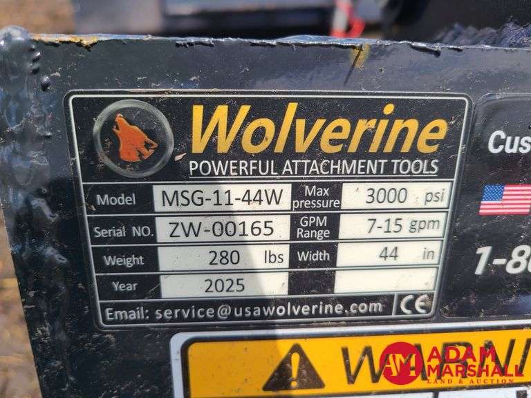 Unused Wolverine Grapple Bucket for Mini Skid Steer, 44IN