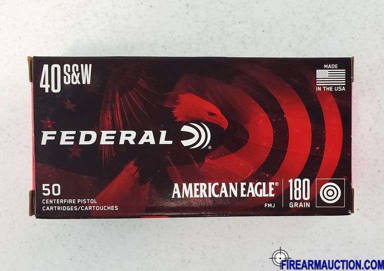 Federal/American Eagle 40 S&W - 180 Gr FMJ (1 X 50)