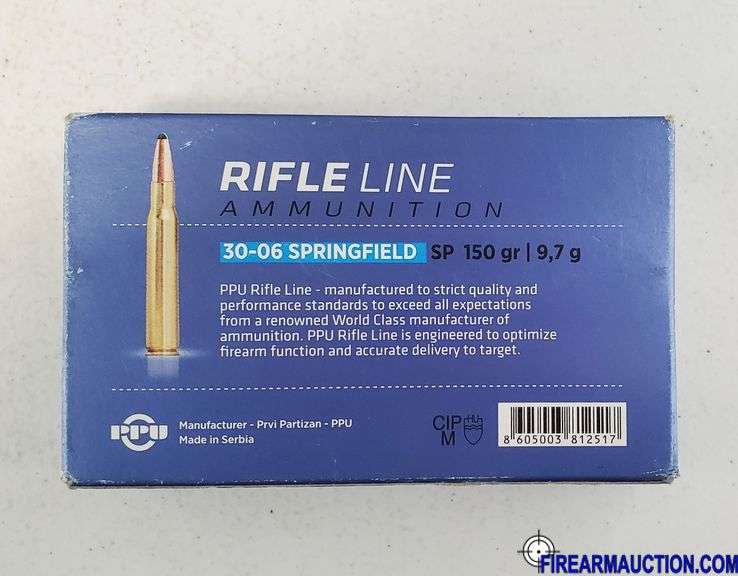PPU Rifle Line 30-06 Springfield - 150 Gr SP (2 X 20)