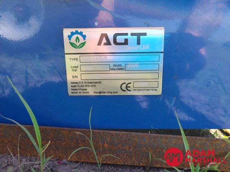 Unused 2024 AGT SSECAG-Y Heavy Duty Auger For Skid Steer