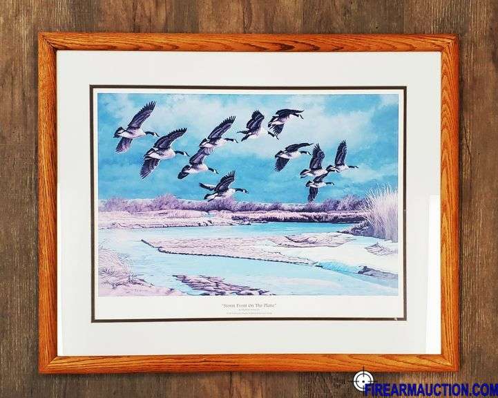 Wildlife Framed Print - "Storm Front On The Platte"