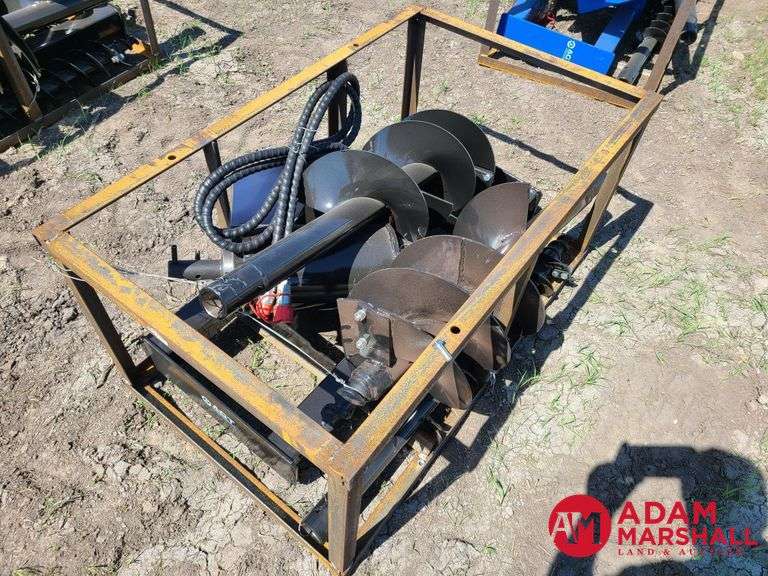 Unused 2024 AGT SSECAG-Y Heavy Duty Auger For Skid Steer