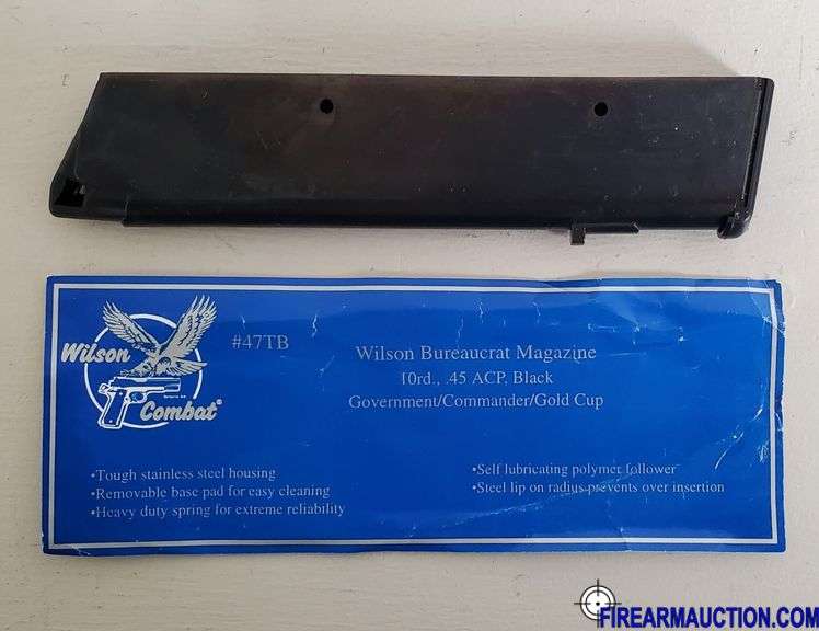 Wilson Combat Bureaucrat Magazine- Government/Commander/Gold Cup - 45 ACP 10 Rd